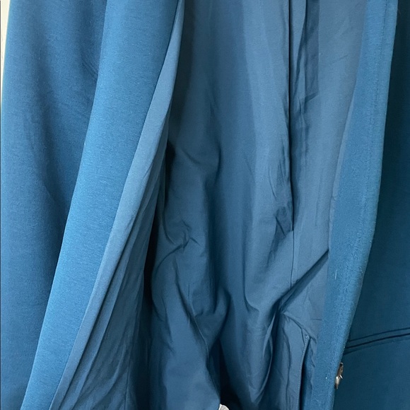 Ann Taylor The Cutaway Blazer in Double Knit Sea Teal Blue Size 10 - Picture 9 of 10